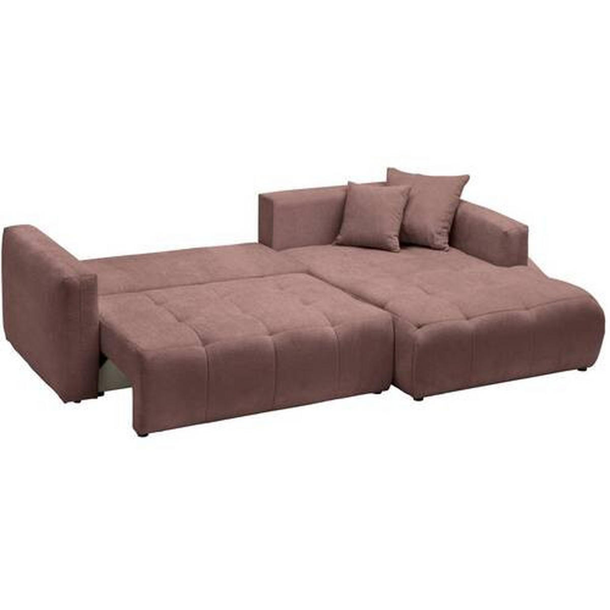 ECKSOFA in Chenille Braun  - Schwarz/Braun, Modern, Kunststoff/Textil (276/172cm) - Hom`in
