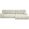 ECKSOFA in Webstoff Ecru  - Ecru/Schwarz, Modern, Kunststoff/Textil (297/180cm) - Welnova