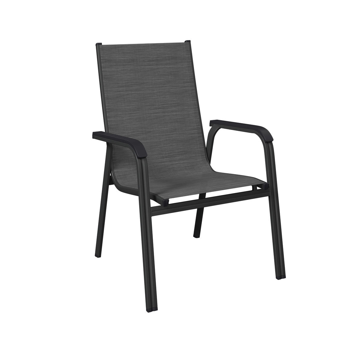 STAPELSTUHL Metall, Textil Anthrazit, Grau  - Anthrazit/Grau, Konventionell, Textil/Metall (65,5/99/69,5cm) - Kettler