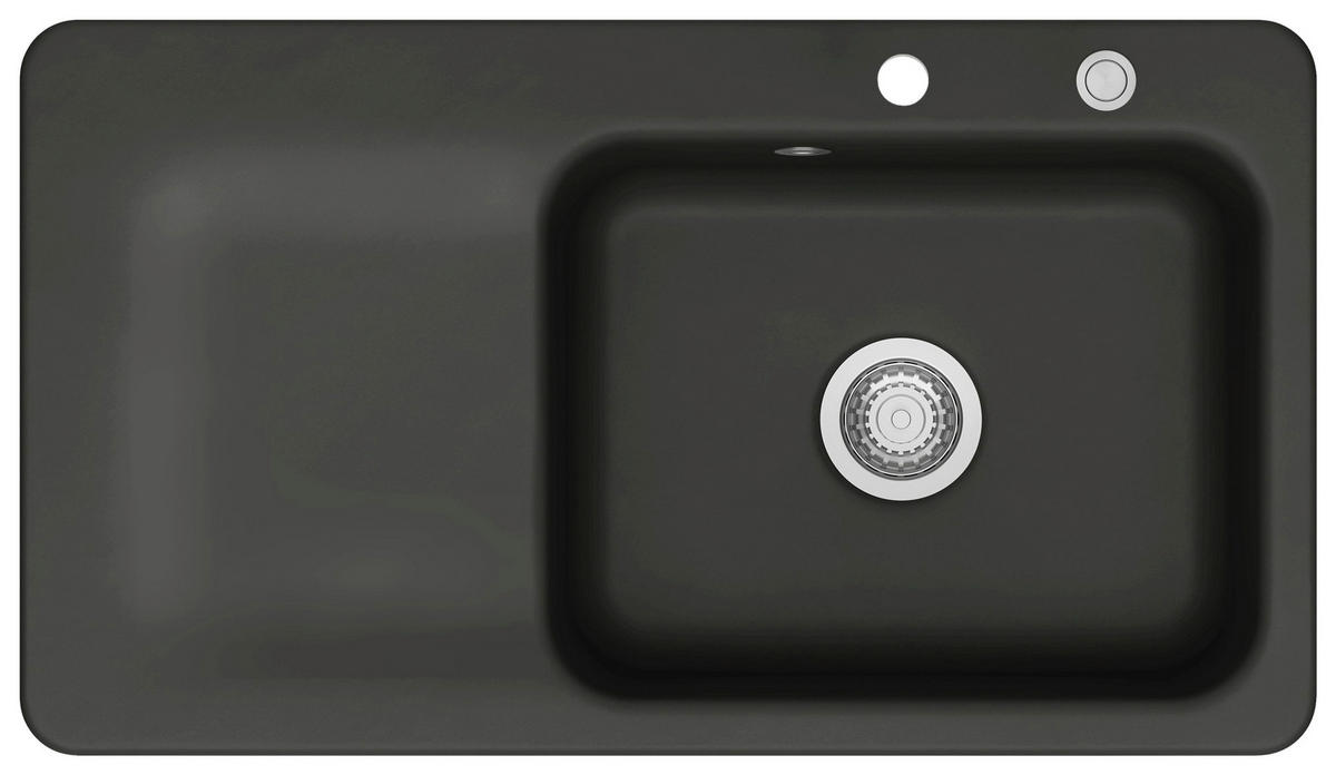 SPÜLE Juna 90 / 50140287  - Schwarz, Basics, Keramik (90/20/51cm) - Systemceram