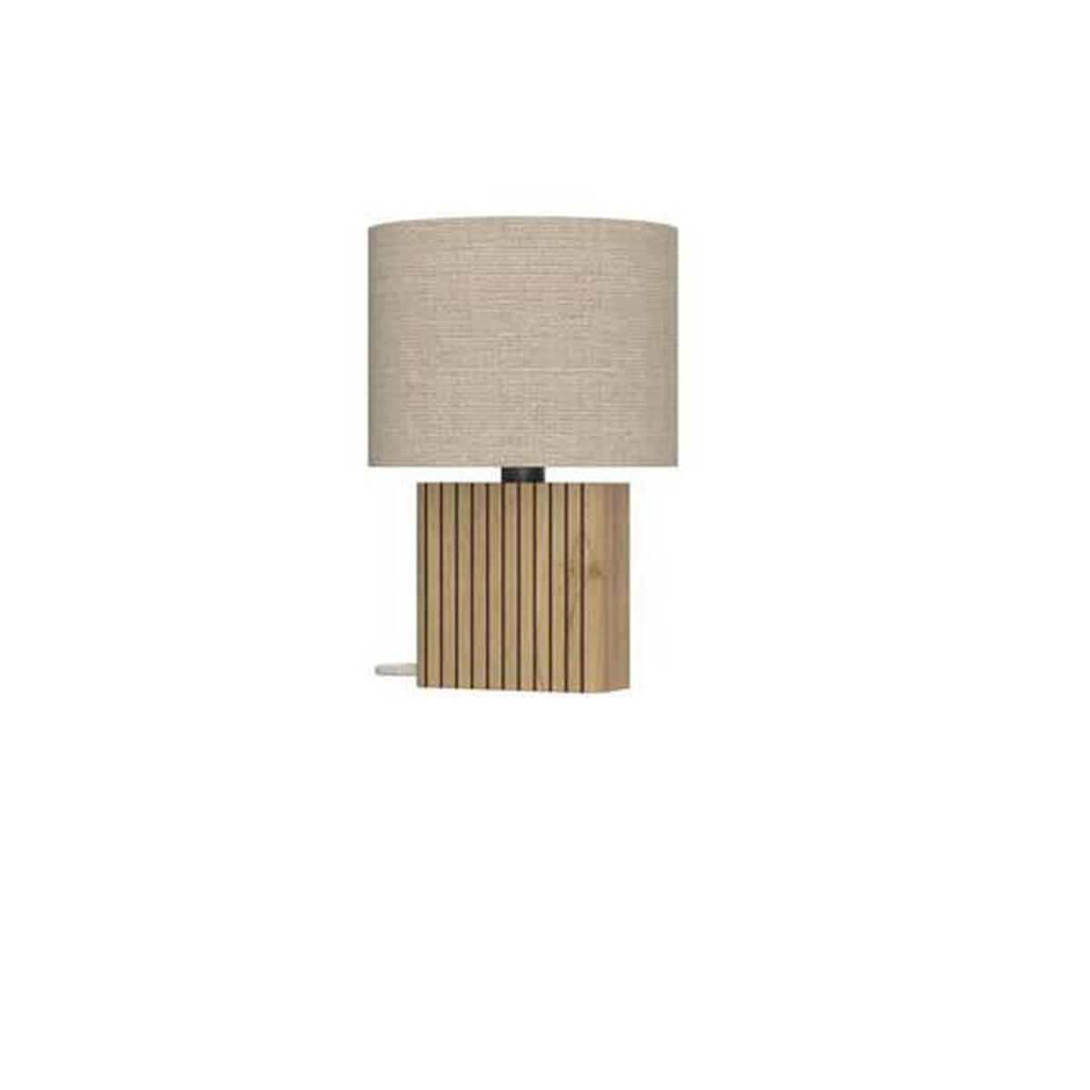 TISCHLEUCHTE - Sandfarben, Natur, Holz/Textil (18/36cm) - Waldwelt