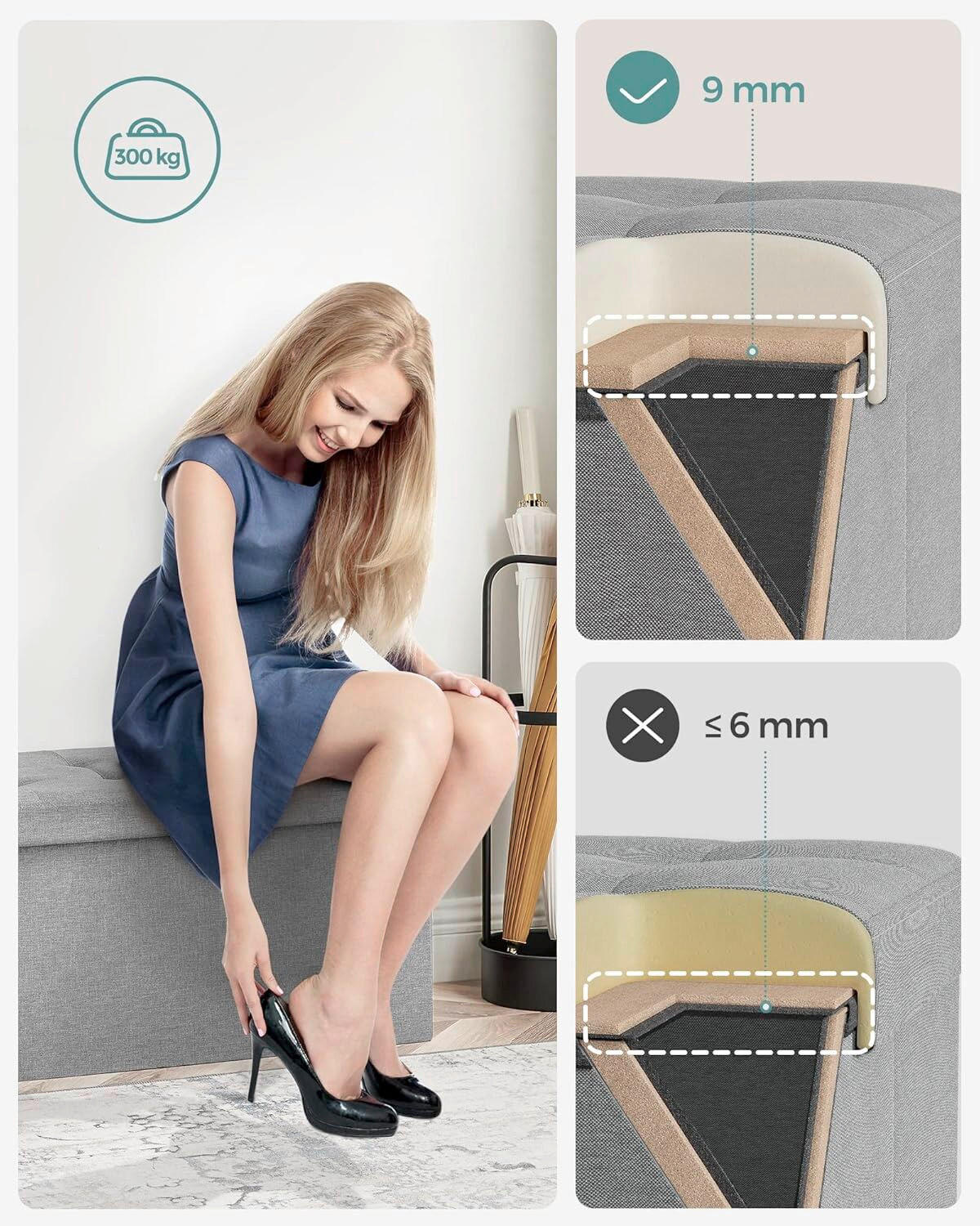 SITZBOX in Textil, Holzwerkstoff Grau  - Grau, Basics, Holzwerkstoff/Textil (76/38/38cm)