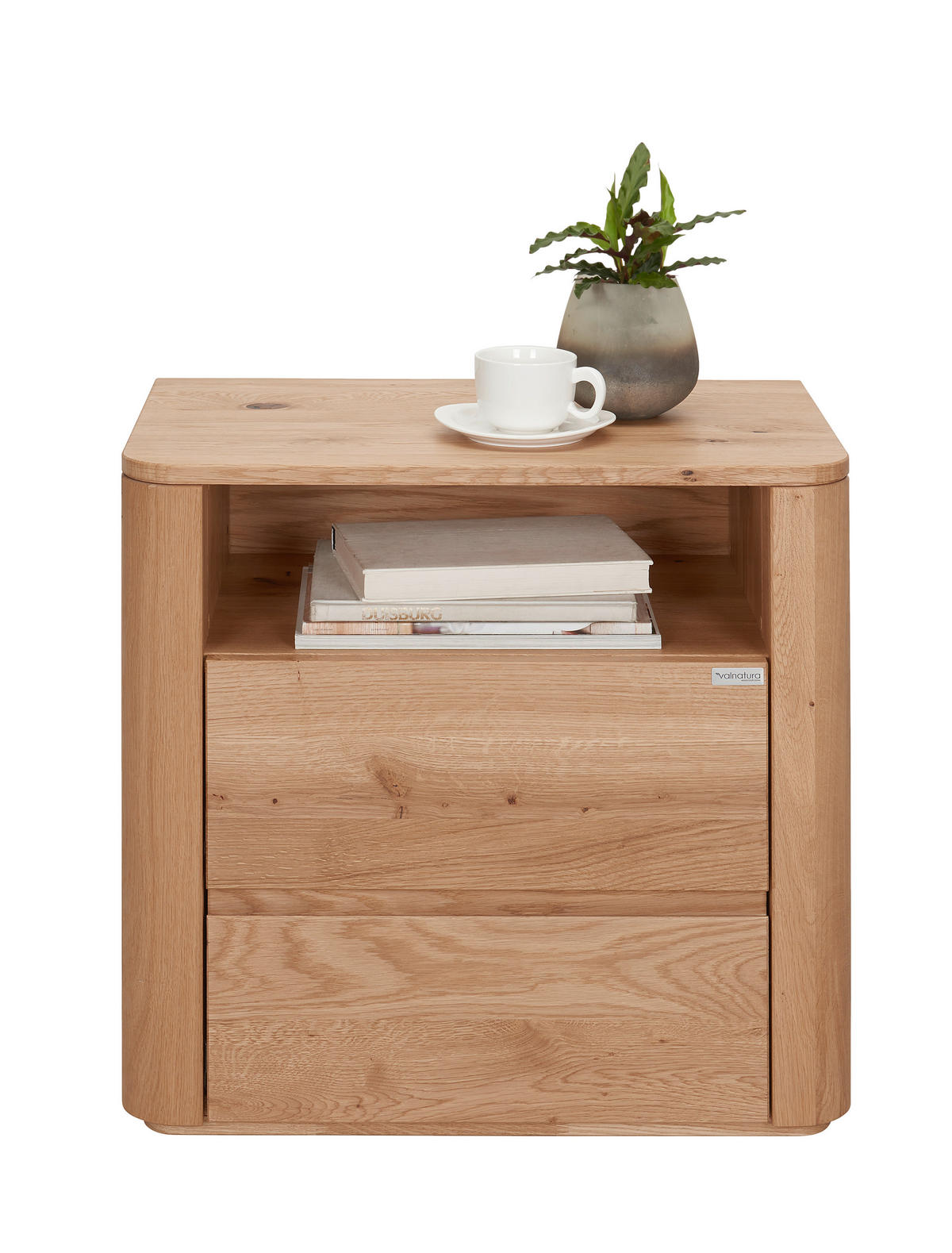 NOČNÝ STOLÍK, divoký dub, farba duba, 60/60/38 cm - farba duba, Natur, drevo (60/60/38cm) - Valnatura