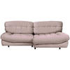 HÖRNSOFFA i plysch beige  - beige/svart, Klassisk, textil/plast (265/170cm) - MID.YOU