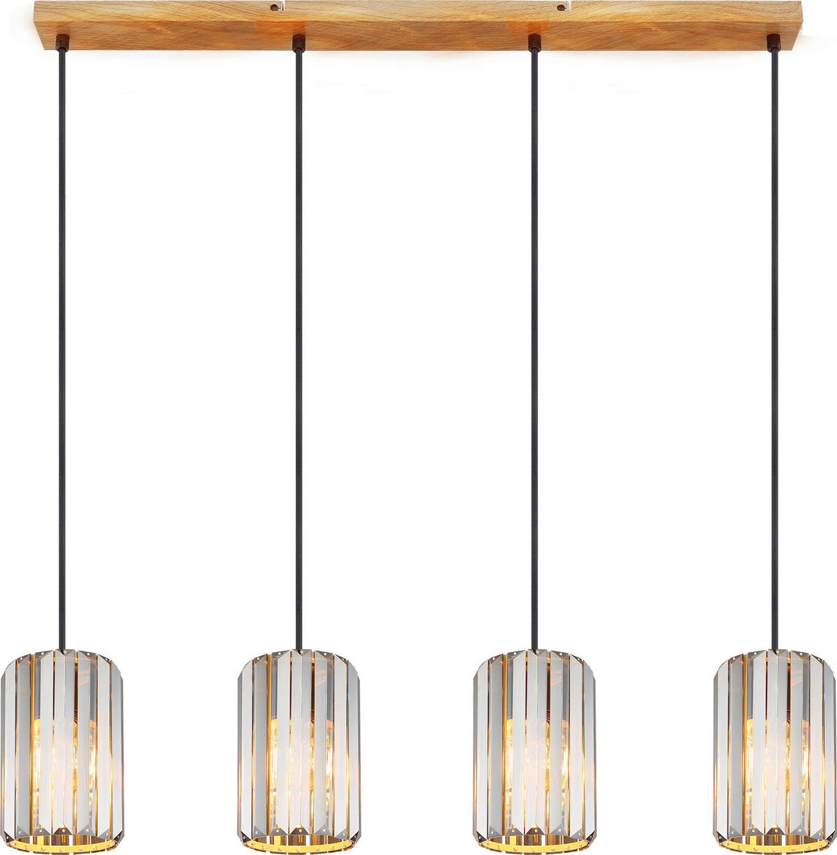 HÄNGELEUCHTE RUN 88/13,5/120 cm   - Braun/Grau, Trend, Glas/Metall (88/13,5/120cm)