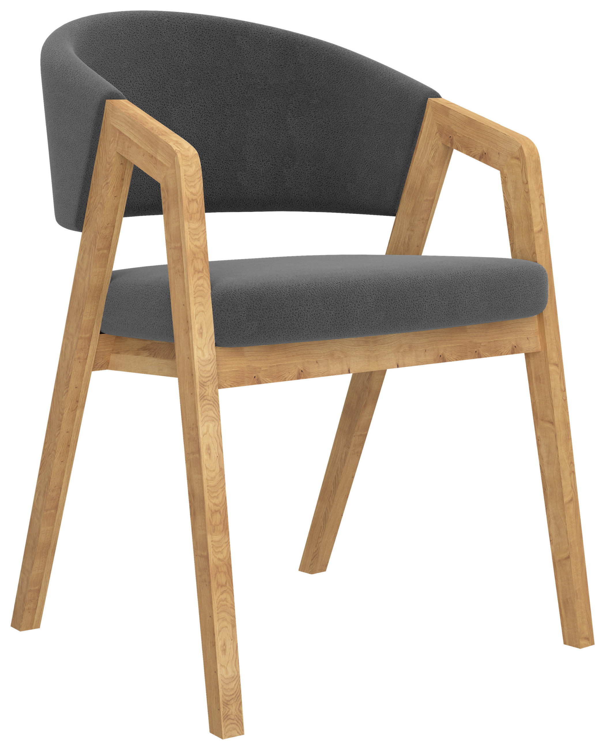 ARMLEHNSTUHL  in Mikrofaser  - Hellgrau, KONVENTIONELL, Holz/Textil (59/81/60cm) - Carryhome
