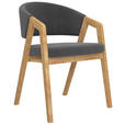 ARMLEHNSTUHL  in Mikrofaser  - Hellgrau, KONVENTIONELL, Holz/Textil (59/81/60cm) - Carryhome