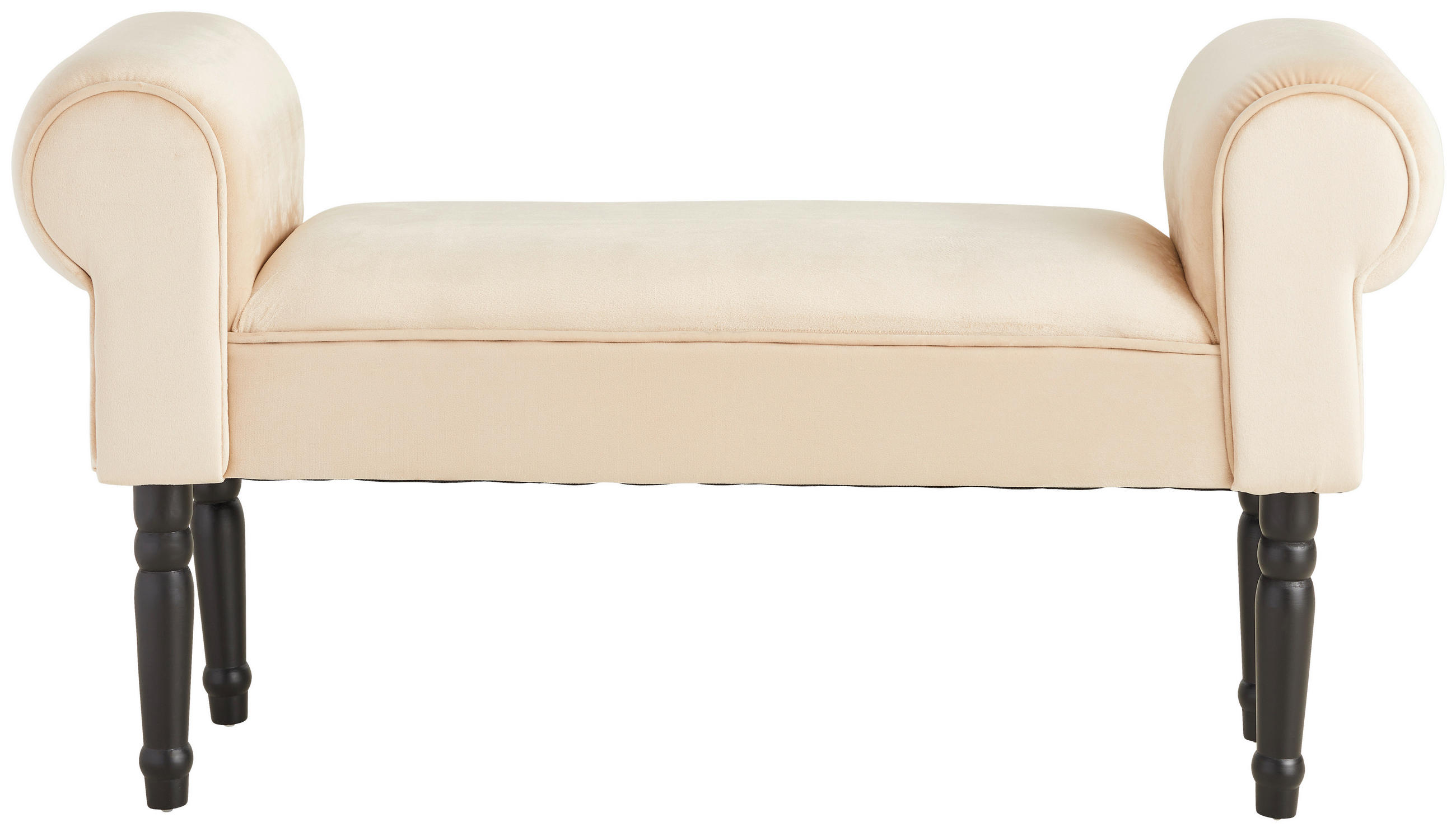 HOCKER in Holz, Textil Schwarz, Beige  - Beige/Schwarz, Trend, Holz/Textil (100/54/30cm) - Xora