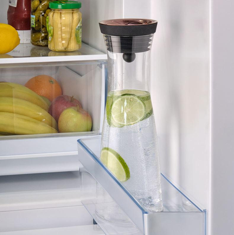 WASSERKARAFFE 1 L    - Edelstahlfarben/Schwarz, Basics, Glas/Kunststoff (1l) - WMF