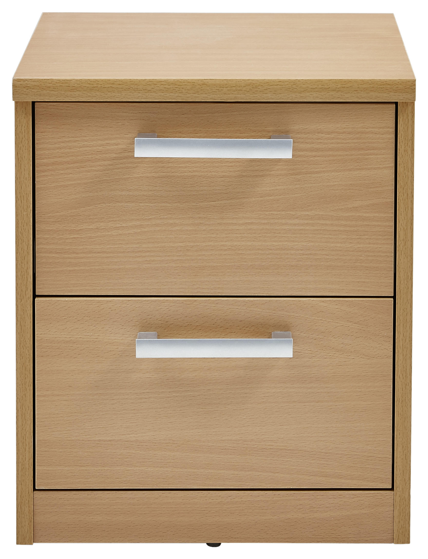 NACHTSCHRANK Buchefarben - Silberfarben/Buchefarben, Basics, Kunststoff (38/46/36cm) - Xora