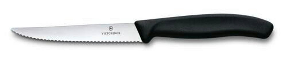 STEAKMESSER - Silberfarben/Schwarz, Basics, Kunststoff/Metall (22/1.2/2.4cm) - Victorinox