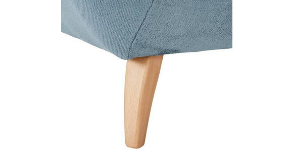 BIGSOFA Plüsch Petrol  - Buchefarben/Petrol, Design, Holz/Textil (235/80/108cm) - Carryhome