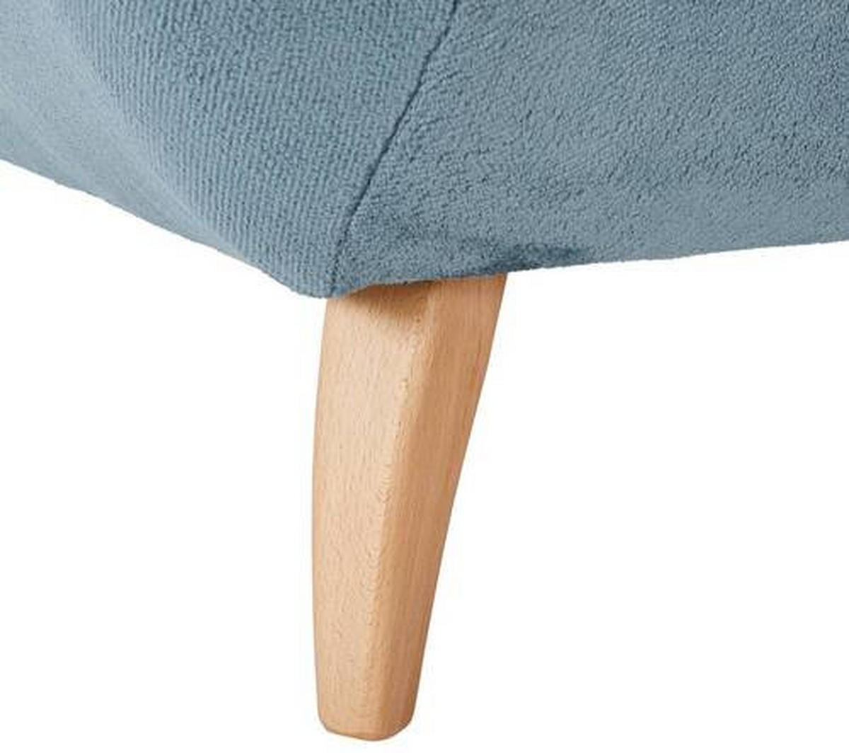 BIGSOFA in Plüsch Petrol  - Buchefarben/Petrol, Design, Holz/Textil (235/80/108cm) - MID.YOU
