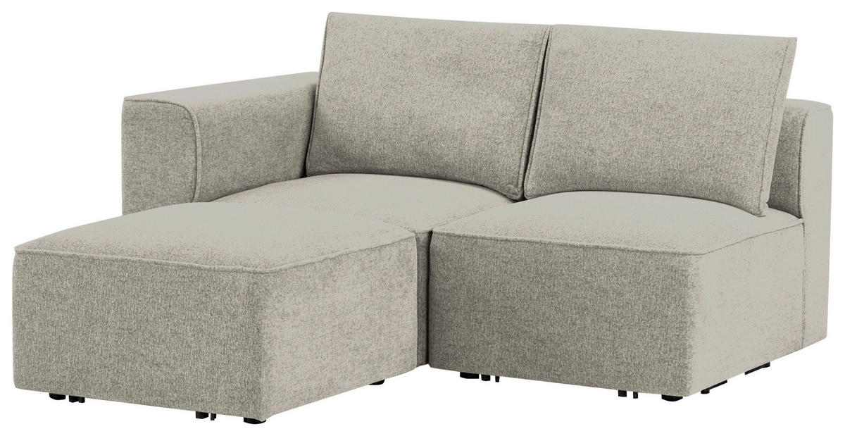 SOFA drvo, plastika, tekstil  bež    - bež/crna, Design, drvo/tekstil (230,5/65/90cm) - Livetastic