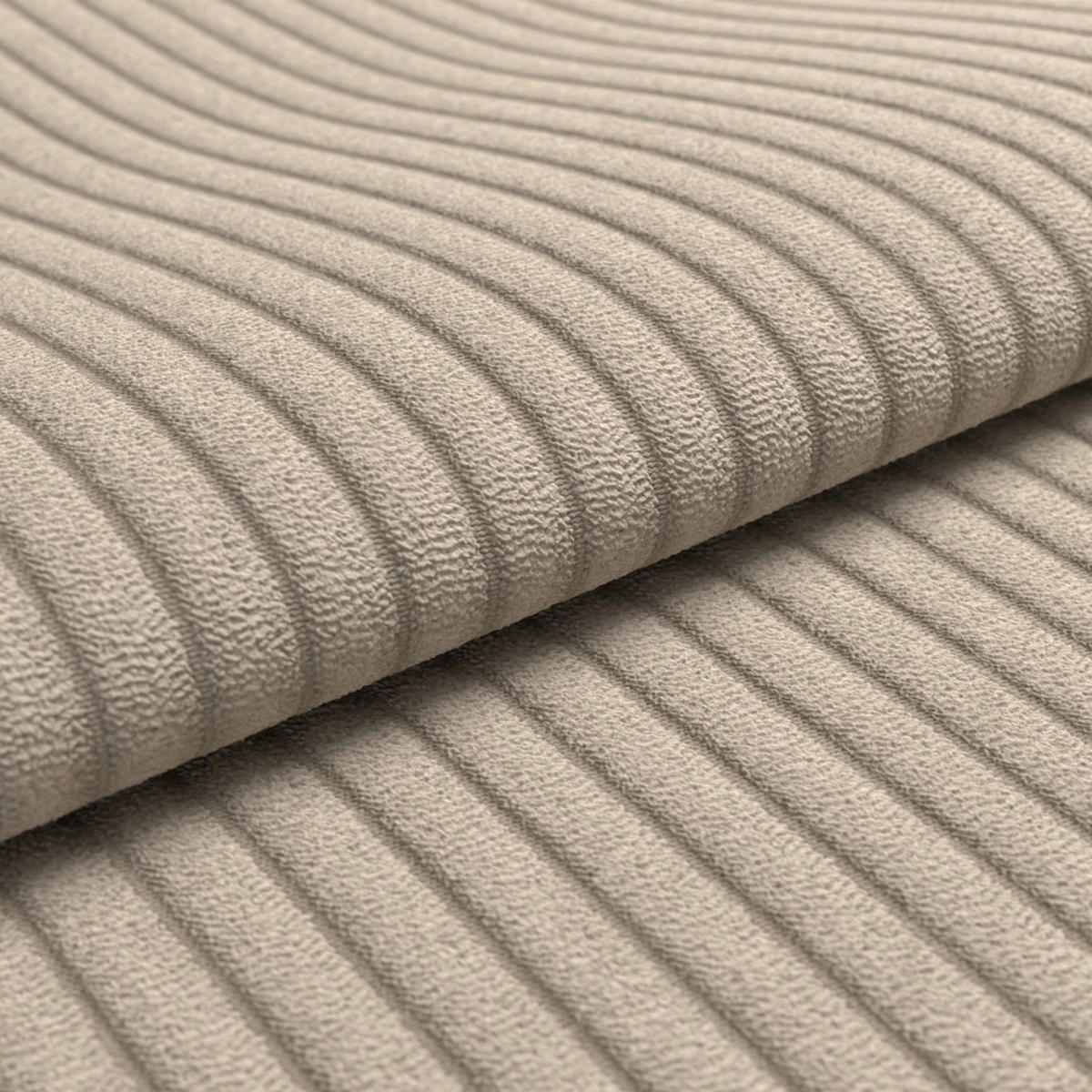 CHESTERFIELD-SOFA Cord Taupe  - Taupe/Schwarz, MODERN, Textil/Metall (160/94/95cm) - Pure Home Lifestyle