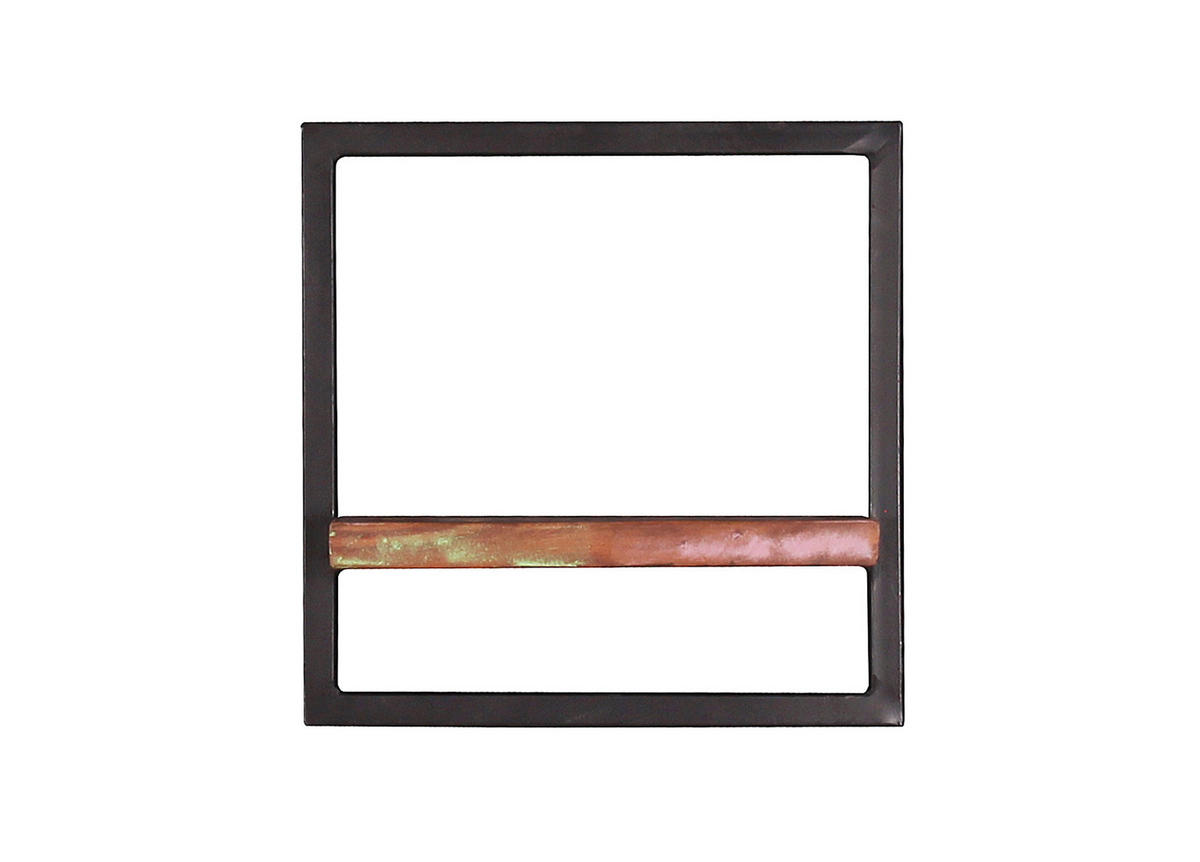 WANDREGAL 35/35/25 cm  - Multicolor/Schwarz, Design, Holz/Metall (35/35/25cm) - MID.YOU