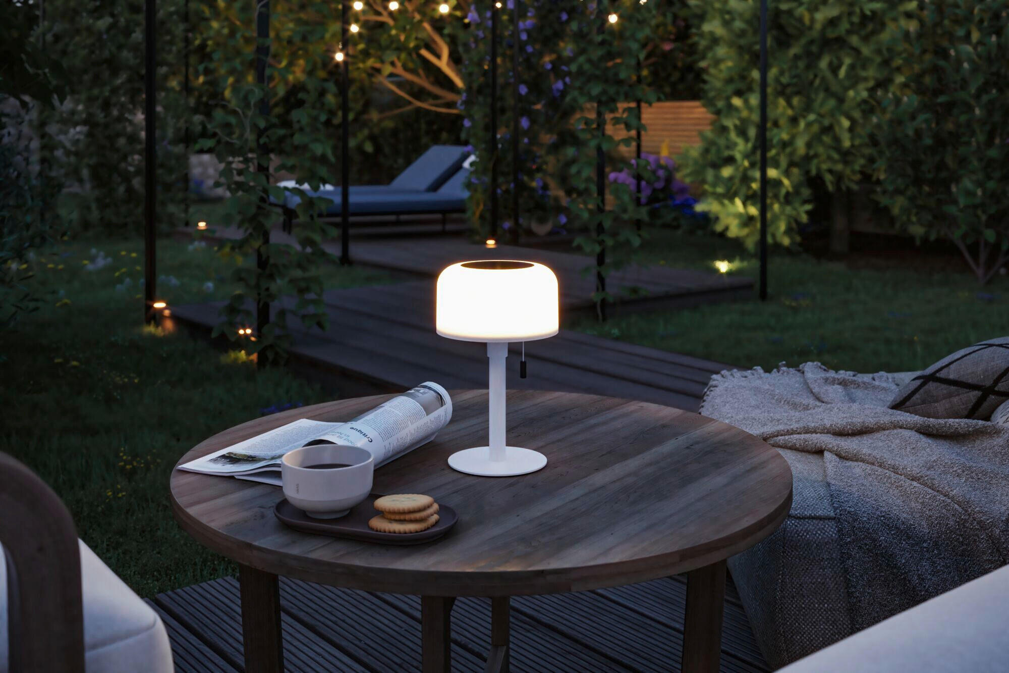 SOLARLEUCHTE Bartja 14,8/24,0 cm   - Weiß, Basics, Kunststoff/Metall (14,8/24,0cm) - Paulmann