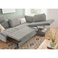 ECKSOFA in Chenille Silberfarben  - Silberfarben/Schwarz, Natur, Textil/Metall (288/233cm) - Valnatura