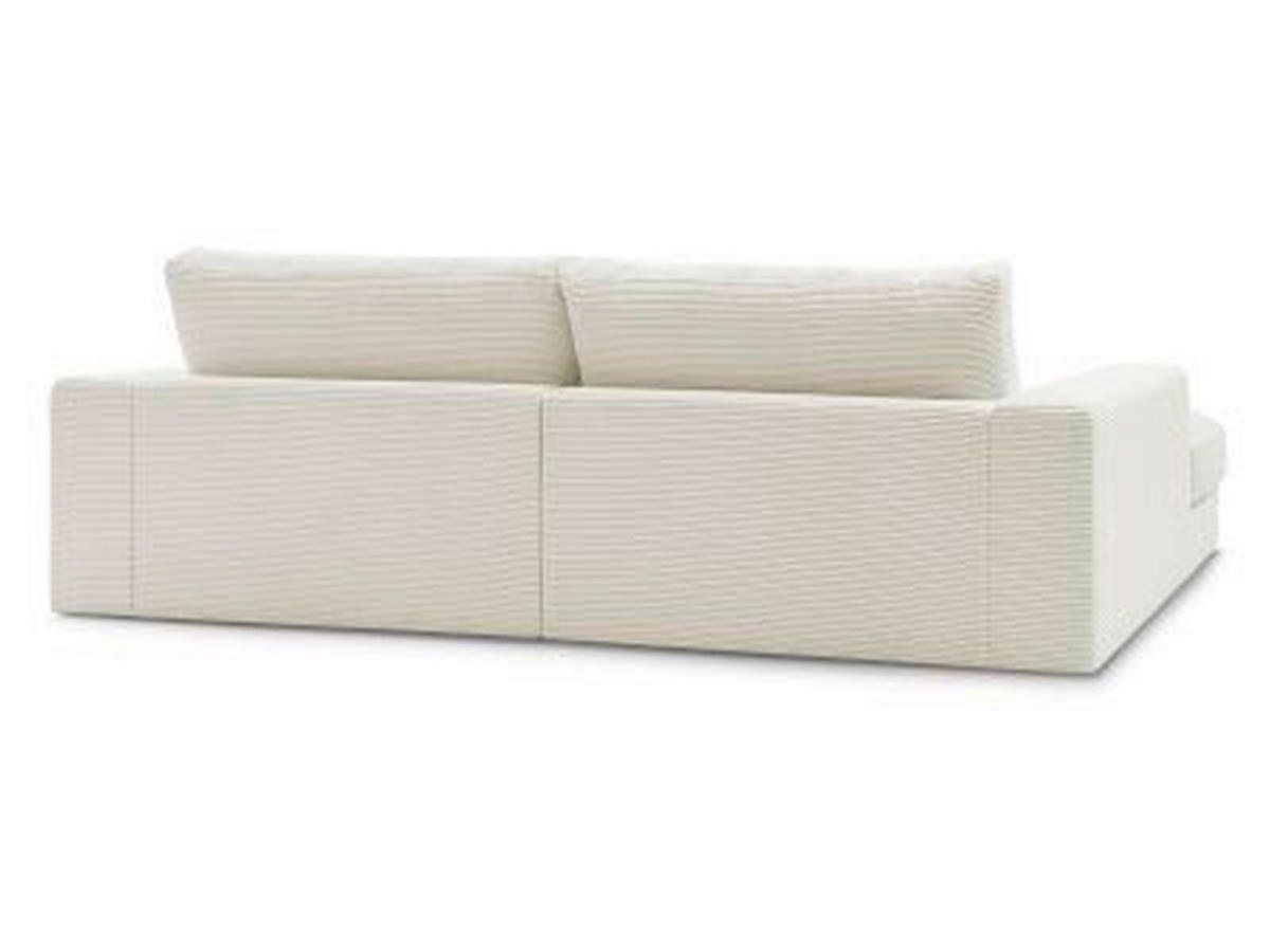 ECKSOFA  LEONARD Beige Cord  - Beige/Schwarz, MODERN, Kunststoff/Textil (234/159cm)