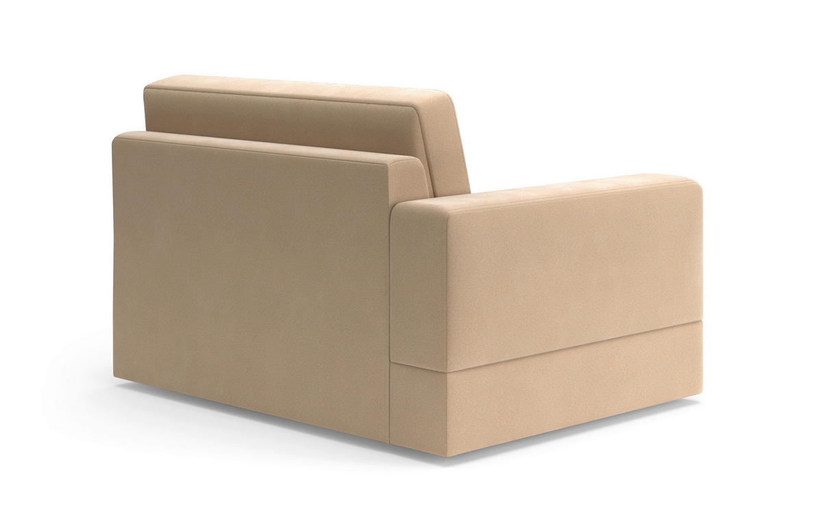 SOFAELEMENT FABIO E in Mikrofaser Sandfarben  - Sandfarben/Schwarz, MODERN, Kunststoff/Textil (132/87/108cm) - Sit & More