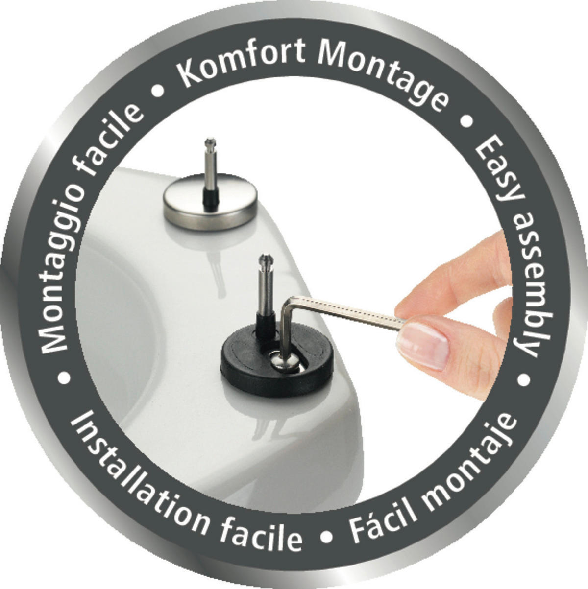 WC ÜLŐKE - bézs, Basics, műanyag (37,6/45,2cm) - Wenko