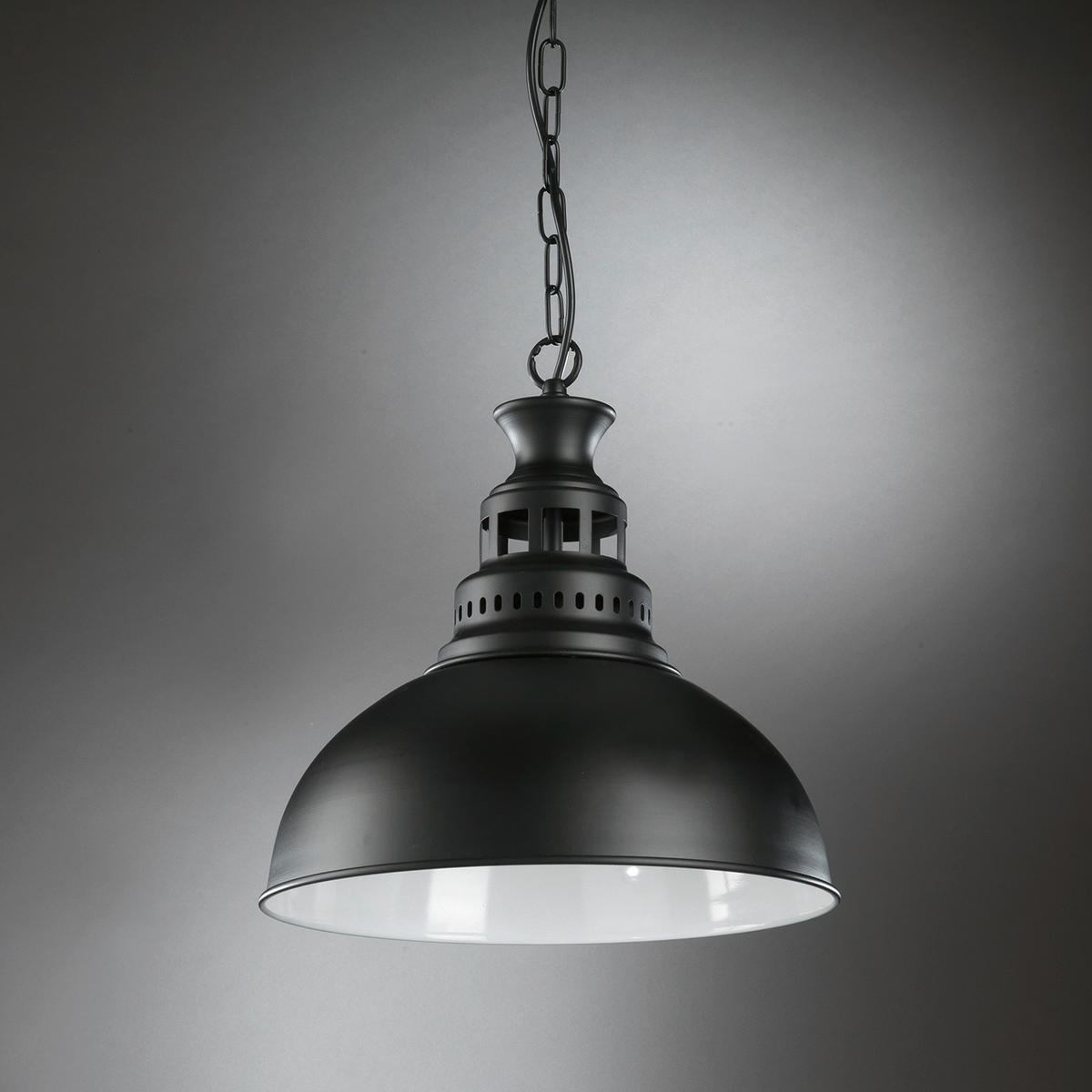 HÄNGELEUCHTE 36/110 cm   - Schwarz/Weiß, Basics, Metall (36/110cm)