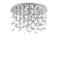 LED-DECKENLEUCHTE NEVE CROMO 40,5/31,5 cm   - Chromfarben/Transparent, KONVENTIONELL, Glas/Metall (40,5/31,5cm) - Ideal Lux