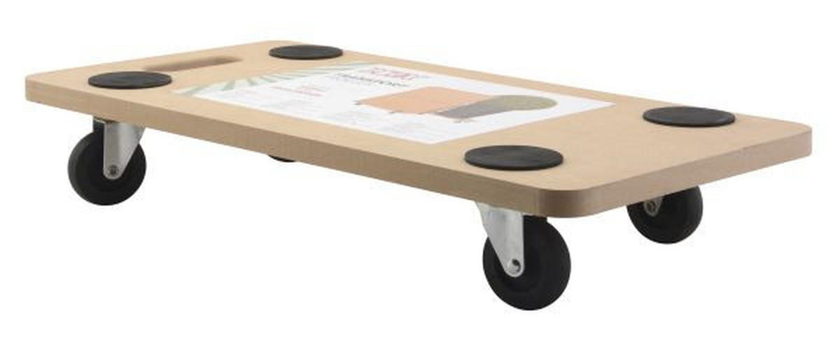 RULLPLATTA - svart/naturfärgad, Basics, metall/trä (58/9,5/29cm)