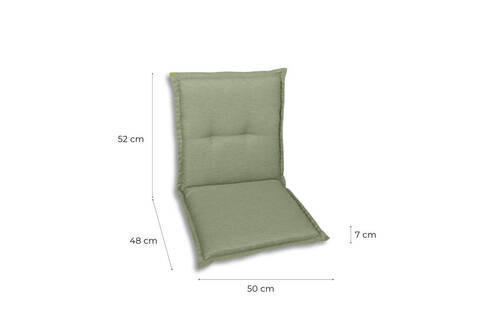 SESSELAUFLAGEN 6er-Set in Hellgrün Uni  - Hellgrün, Basics, Textil (50/7/100cm)