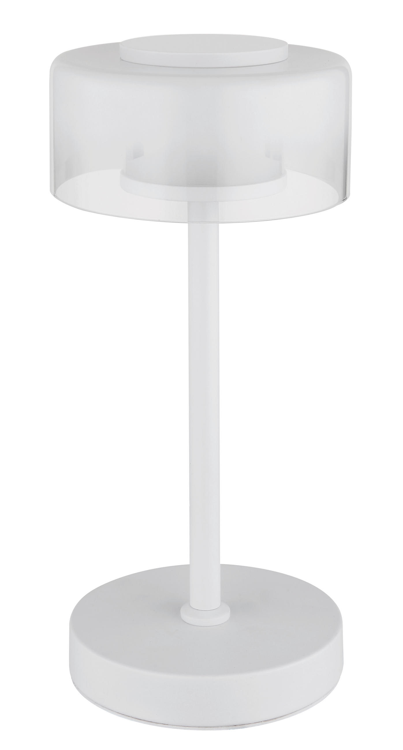 LED-TISCHLEUCHTE 15/32,5 cm   - Klar/Opal, Design, Glas/Kunststoff (15/32,5cm) - Globo