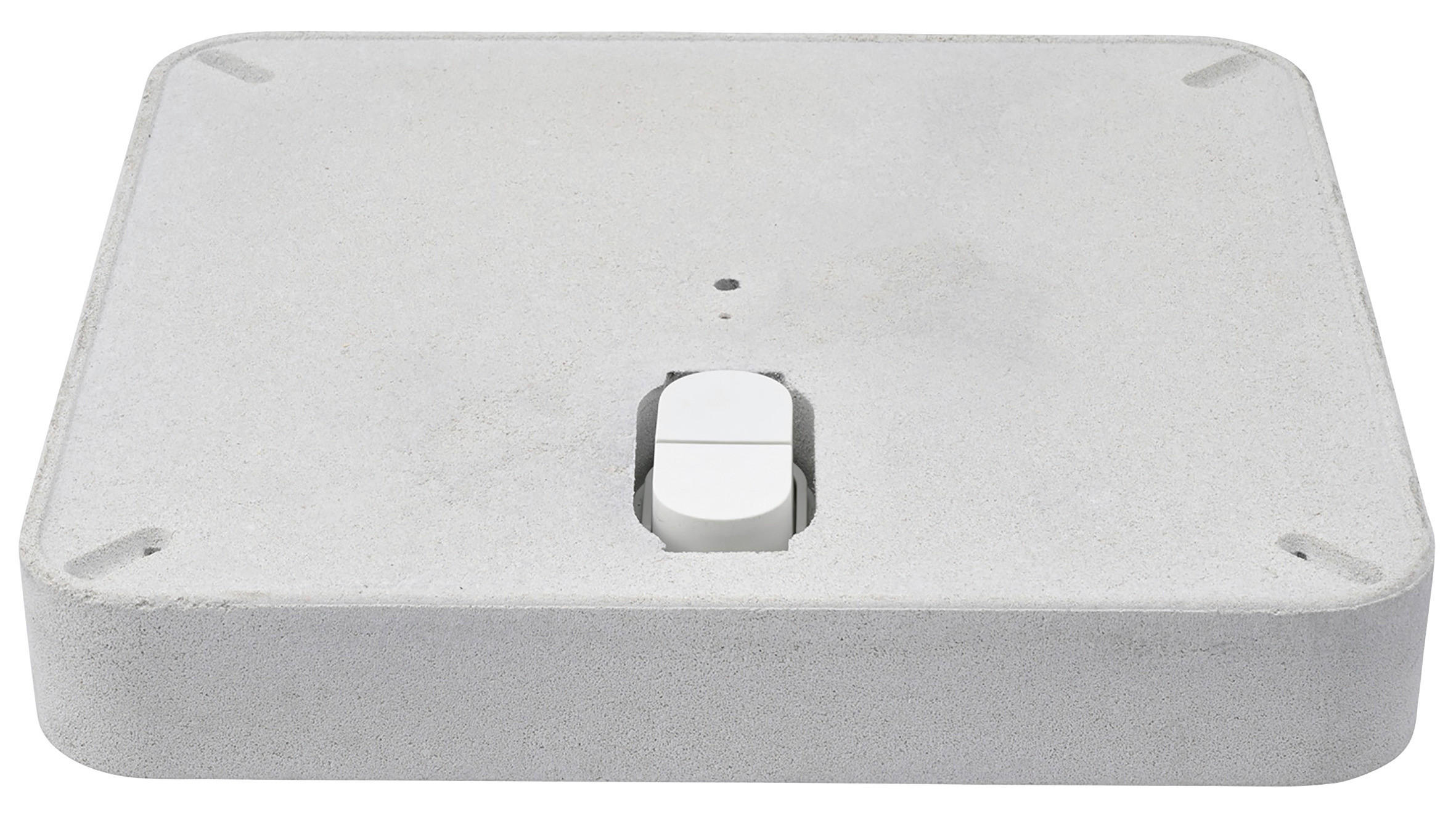 PIED DE PARASOL - blanc, Konventionell, pierre (65/65/11cm) - Glatz