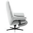 RELAXSESSEL in Leder Hellgrau  - Beige/Hellgrau, Design, Leder/Metall (92/79/82cm) - Dieter Knoll