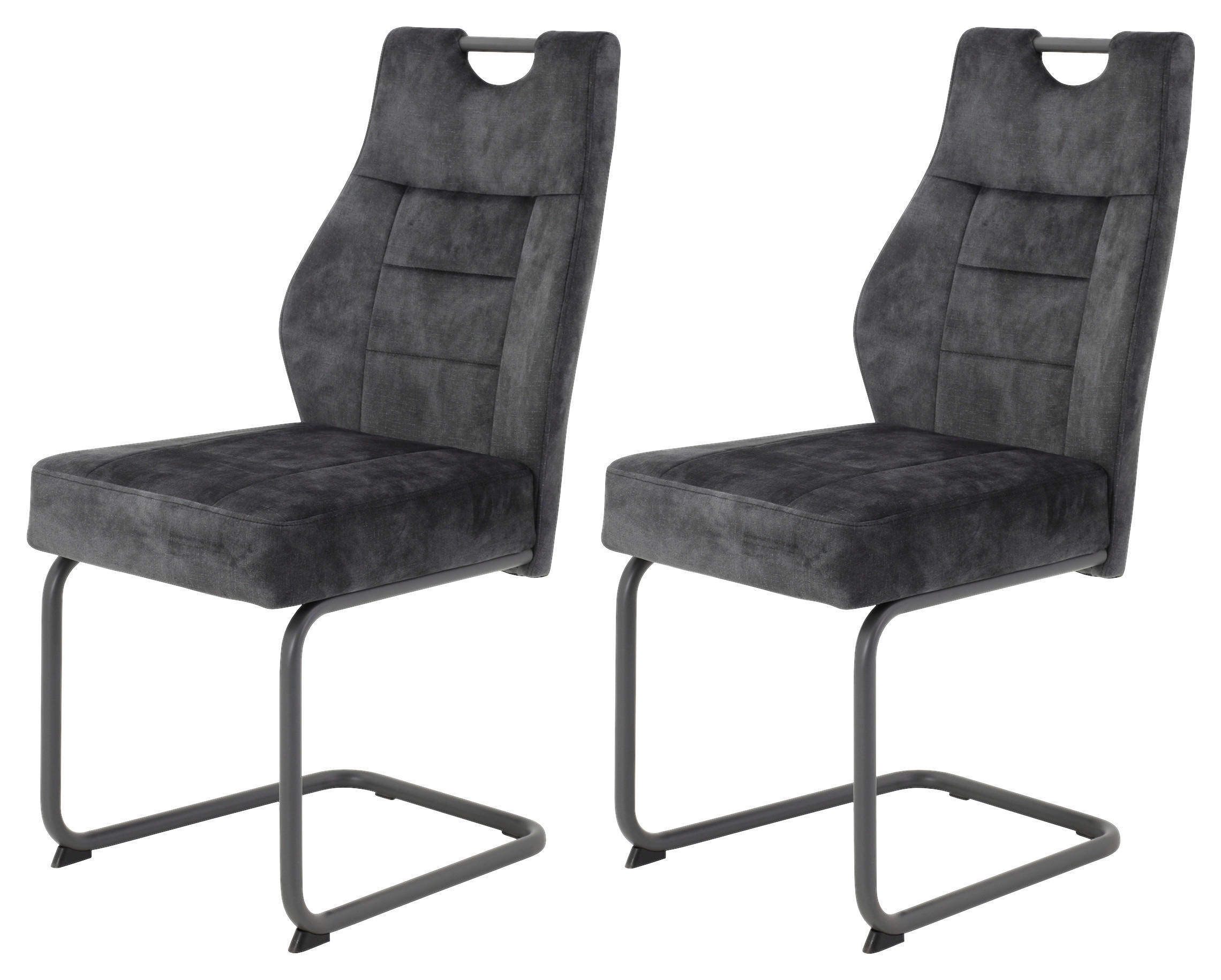P & B Schwingstuhl-Set Anthrazit 47x99x61 cm