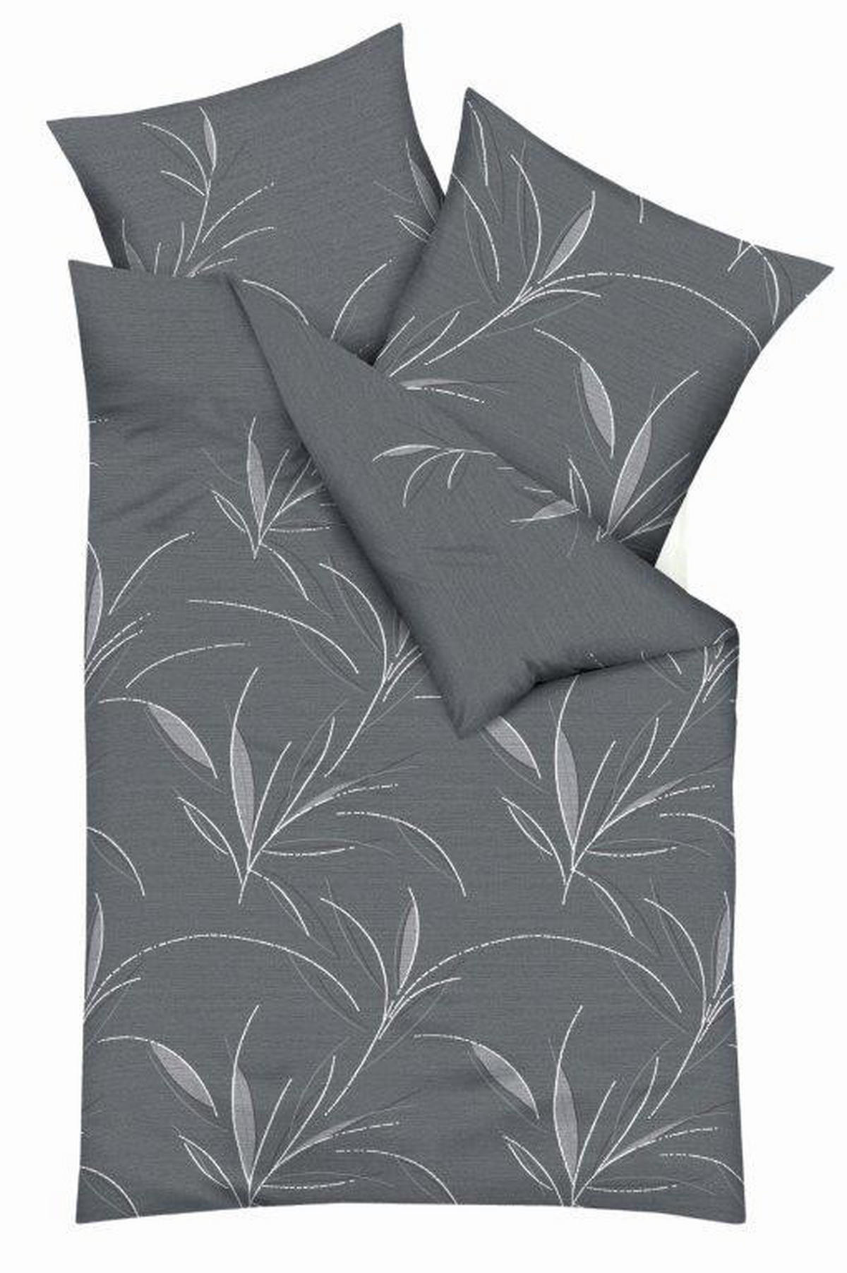 POSTELJINA Organic 140/200 cm makosaten siva  - siva, Konvencionalno, tekstil (140/200cm) - Kaeppel