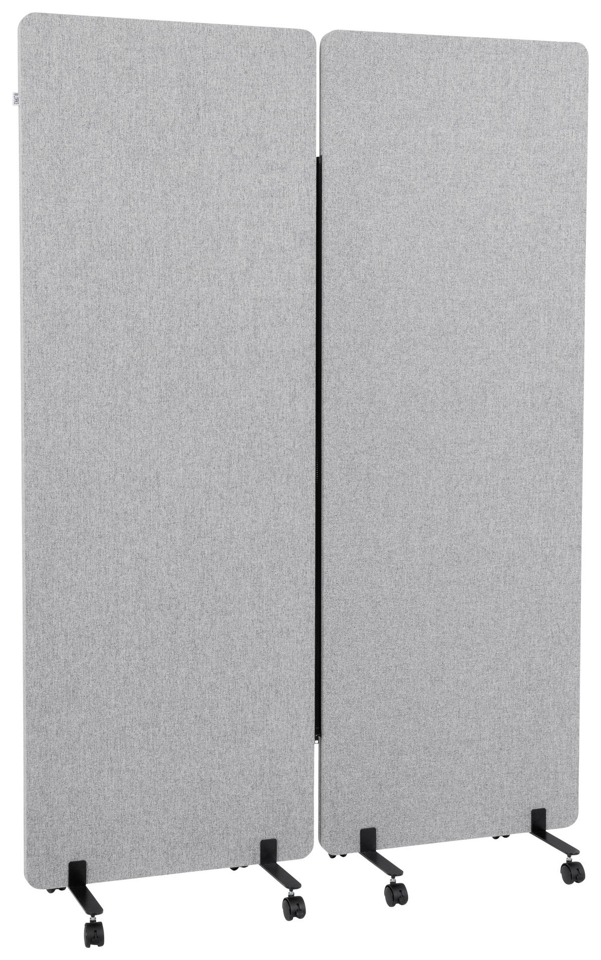 MELLANVÄGG  i metall, plast, textil  ljusgrå  - ljusgrå, Basics, metall/textil (60/177/35cm) - MID.YOU