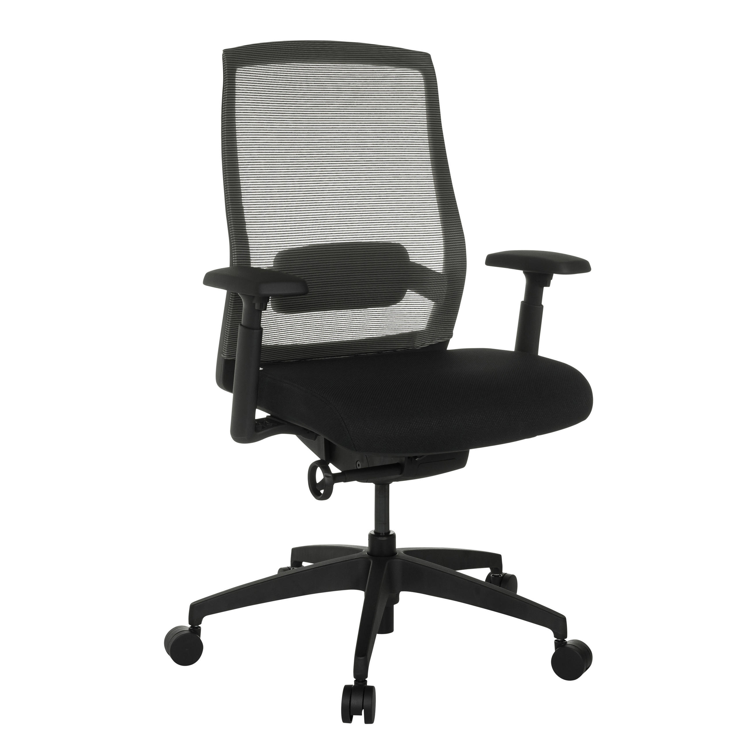 OTOČNÁ ŽIDLE, síťovina, černá - černá, Moderní, textil/plast (65/95 - 103/70cm) - MID.YOU