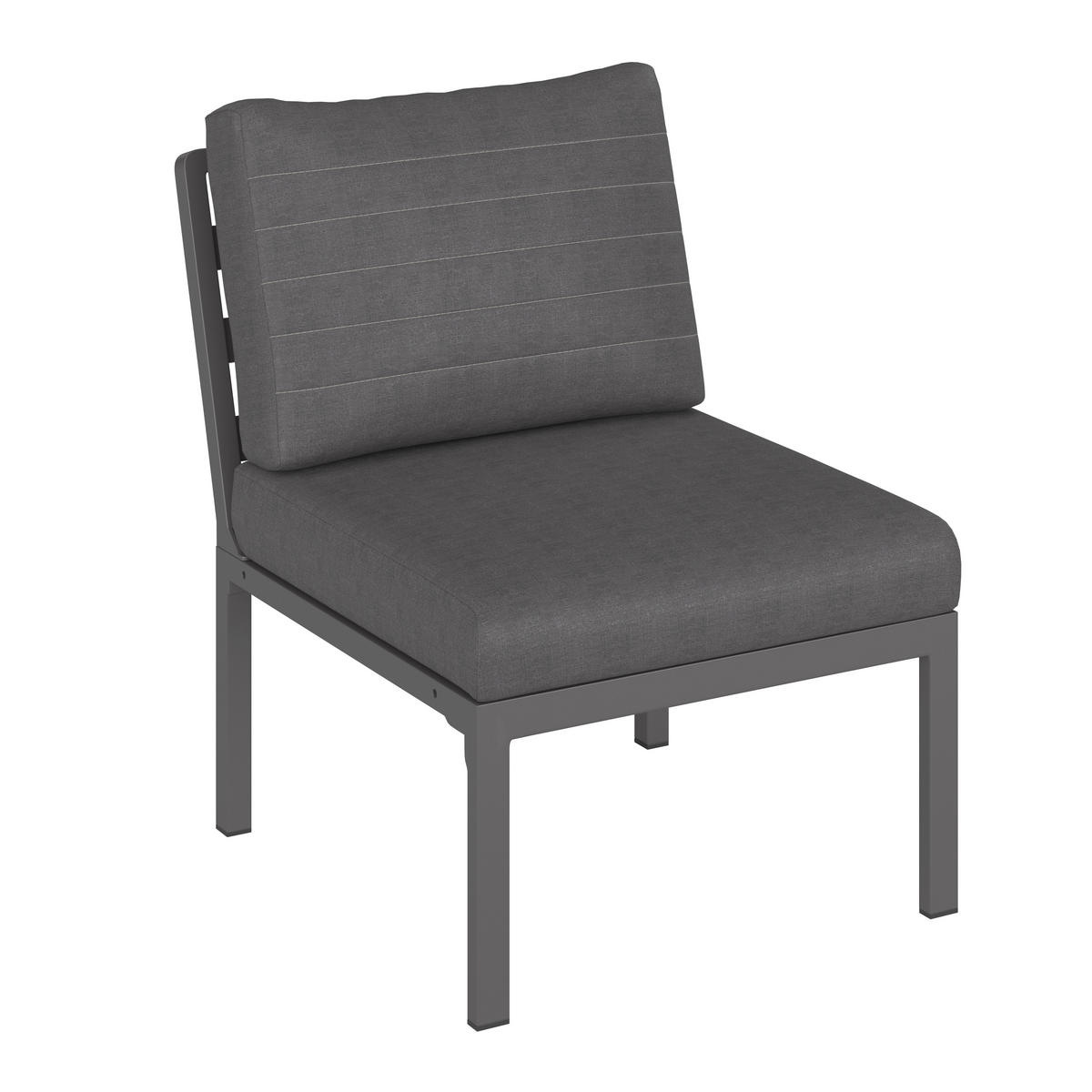 LOUNGEMITTELTEIL - Dunkelgrau, Design, Textil/Metall (59/72/73cm) - Ambia Garden