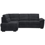 ECKSOFA in Lederlook Schwarz  - Dunkelbraun/Schwarz, KONVENTIONELL, Kunststoff/Textil (193/251cm) - Cantus