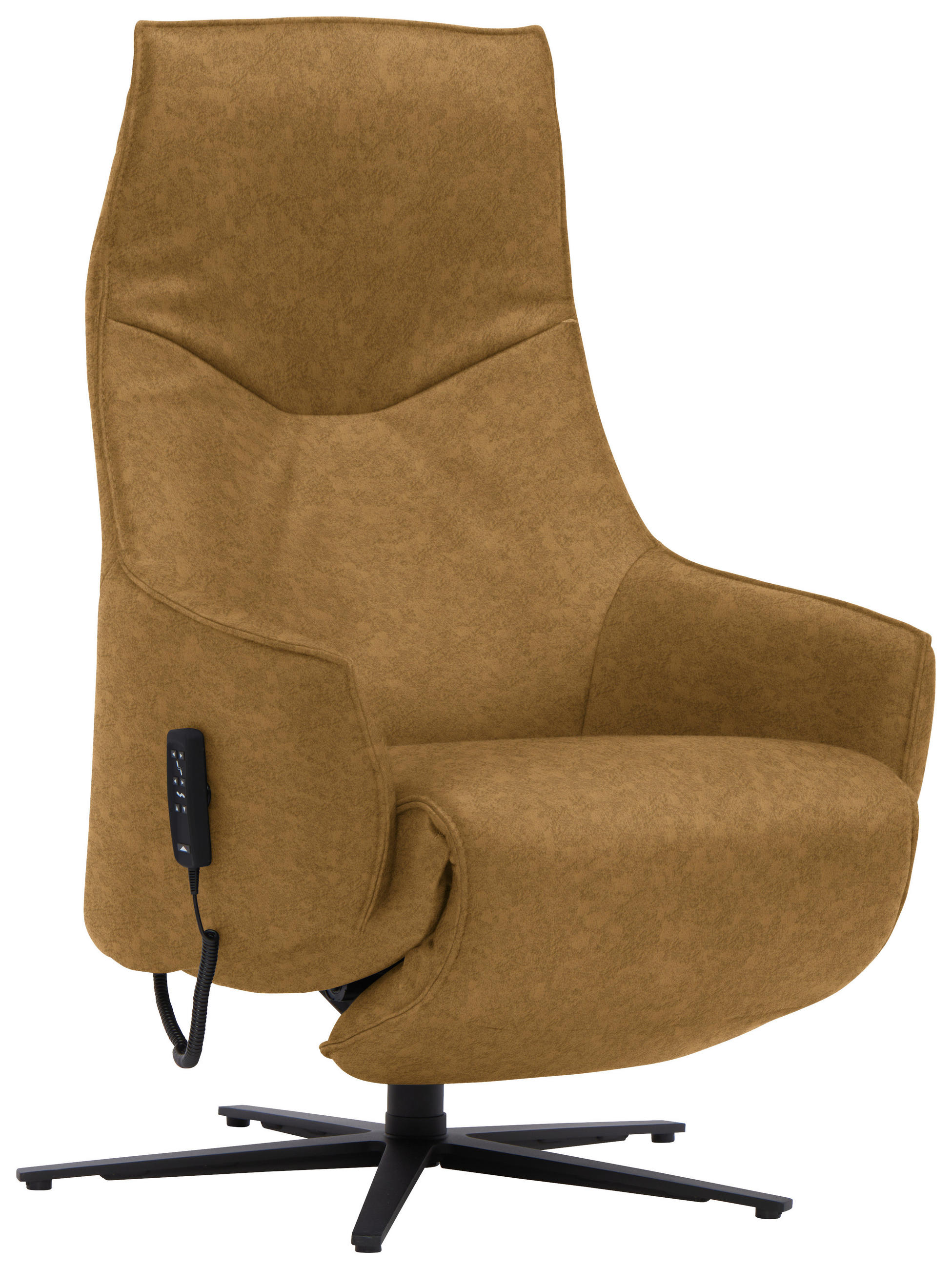 RELAXSESSEL in Leder Senfgelb  - Anthrazit/Senfgelb, Design, Leder/Metall (70/85/112cm) - Himolla Komfortklass