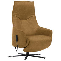 RELAXSESSEL in Leder Senfgelb  - Anthrazit/Senfgelb, Design, Leder/Metall (70/85/112cm) - Himolla Komfortklass