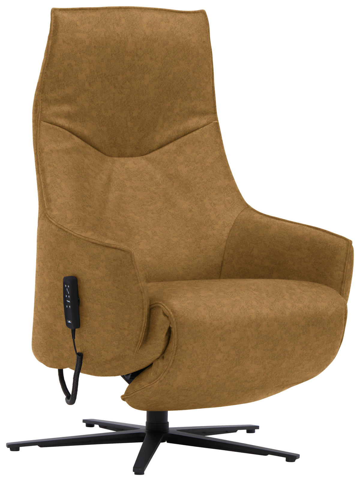 RELAXSESSEL in Leder Senfgelb  - Anthrazit/Senfgelb, Design, Leder/Metall (70/85/112cm) - Himolla Komfortklass