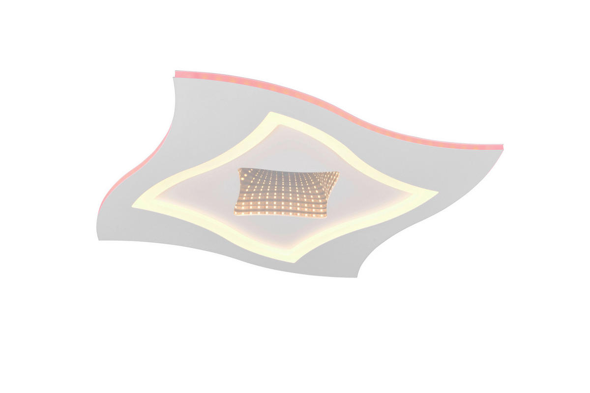 Plafonieră Cu Led - alb, Design, metal (50/50/6cm)