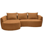 ECKSOFA in Chenille Rostfarben  - Rostfarben/Schwarz, MODERN, Kunststoff/Textil (179/287cm) - Carryhome