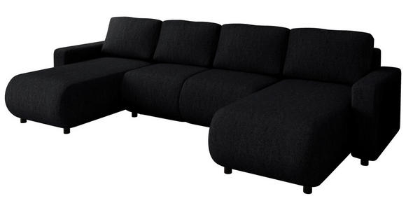 WOHNLANDSCHAFT Schwarz Webstoff  - Schwarz, MODERN, Kunststoff/Textil (150/312/150cm) - Xora