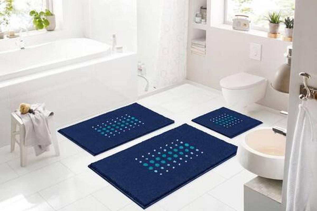 KOBERČEK DO KÚPEĽNE, 60/100 cm - modrá, Basics, textil/plast (60/100cm) - Grund