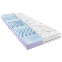 JUGENDMATRATZE 140/200 cm, Höhe ca.: 16 cm, H1 + H2 = weich + mittel, 7-Zonen - Weiß, Basics, Textil (140/200cm) - Sleeptex