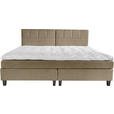BOXSPRINGBETT 240/200 cm  in Hellbraun  - Wengefarben/Hellbraun, Trend, Holz/Textil (240/200cm) - Esposa