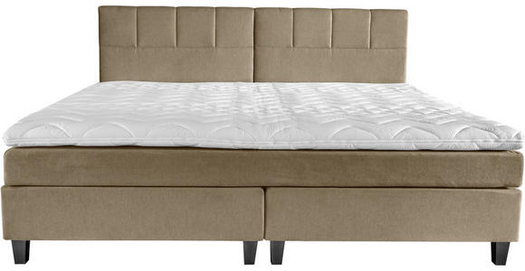 BOXSPRINGBETT 240/200 cm  in Hellbraun  - Wengefarben/Hellbraun, Trend, Holz/Textil (240/200cm) - Esposa