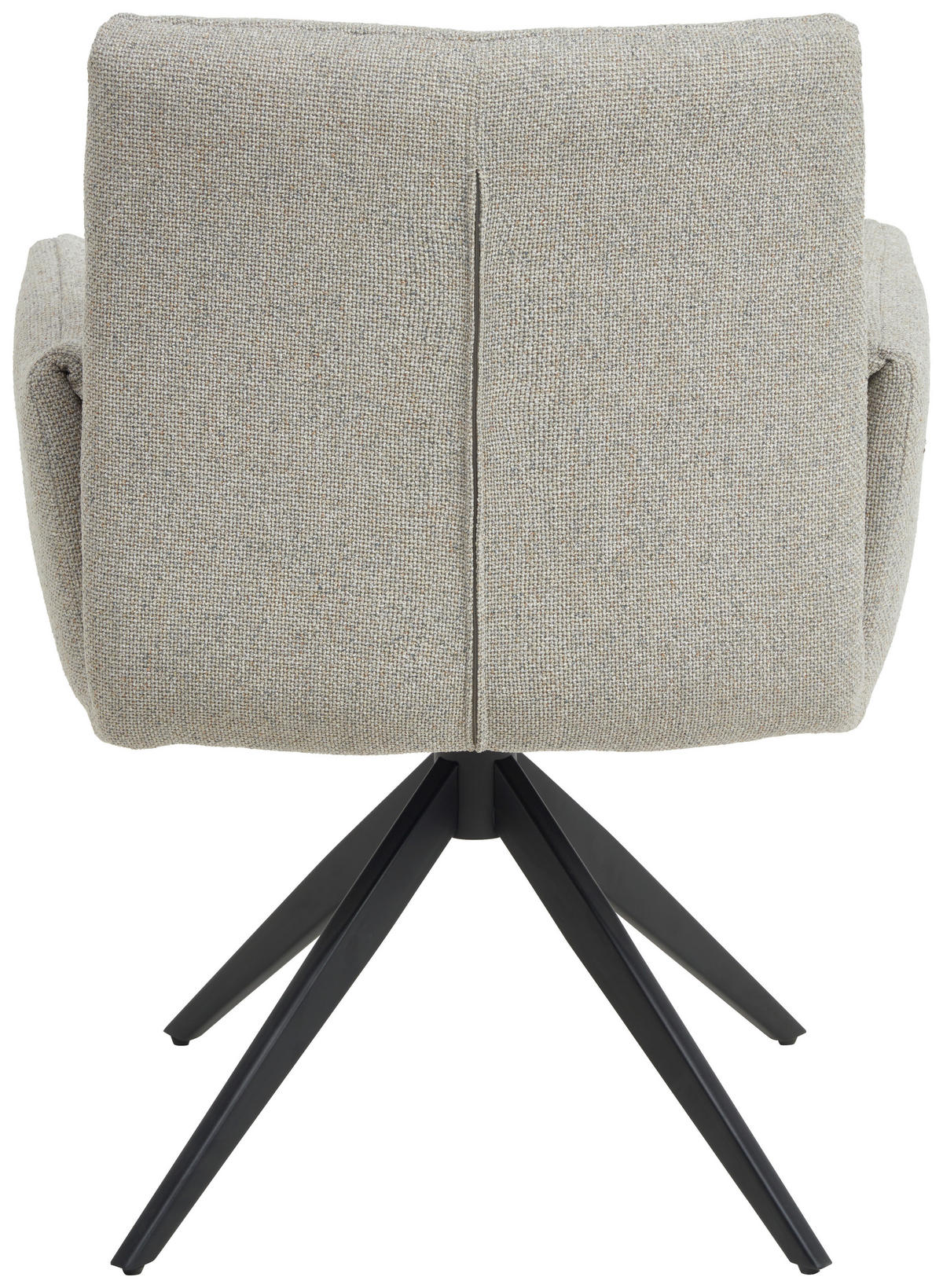 STOL MED ARMSTÖD järn flatväv  - svart/taupe, Modern, metall/textil (65/90/60cm) - Novel