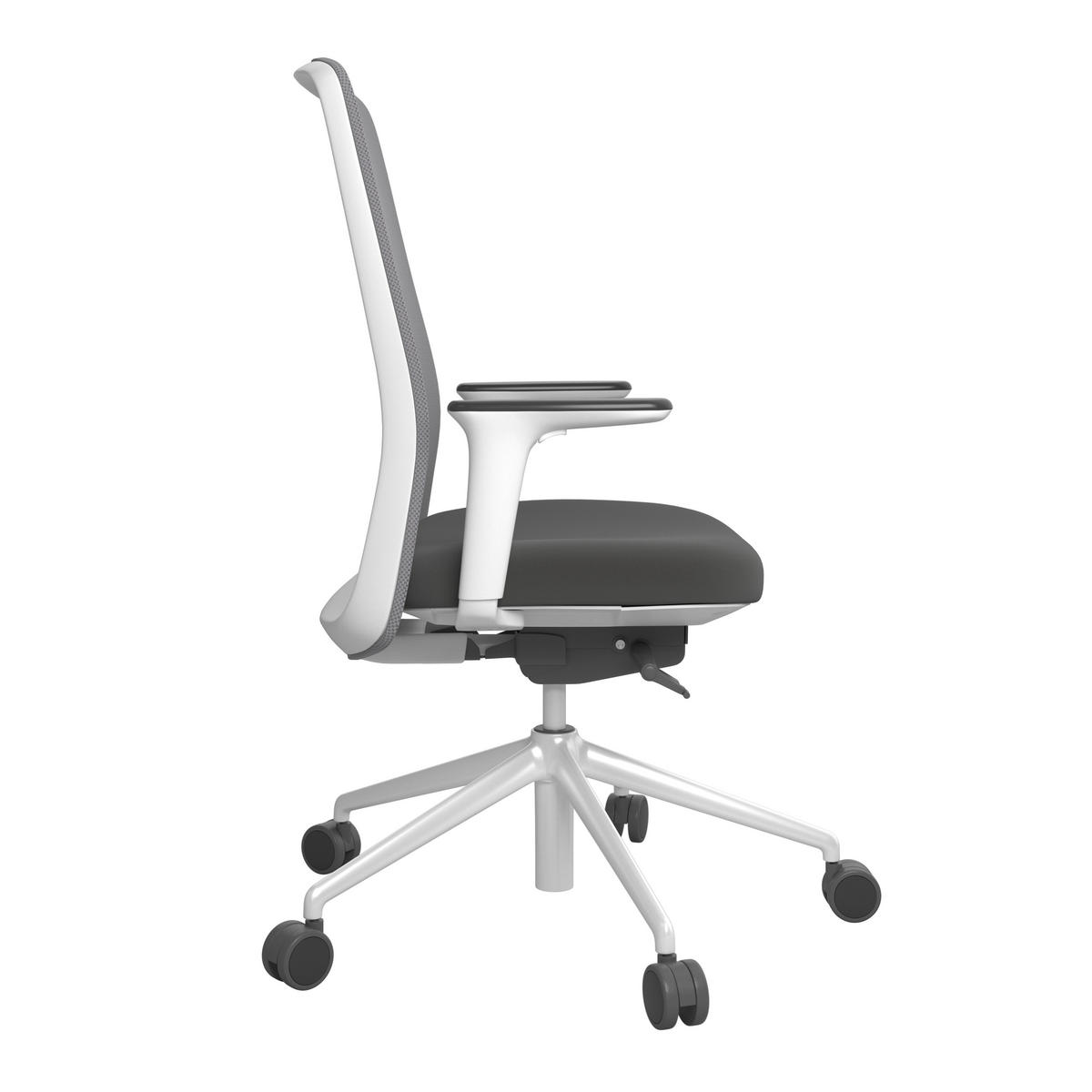 DREHSTUHL Grau, Weiß  - Weiß/Grau, MODERN, Kunststoff/Textil (70/103-115/70cm)